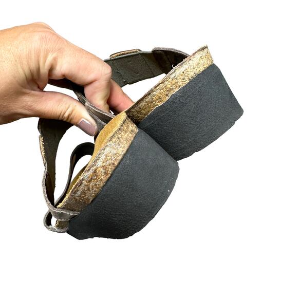 NAOT Womens Size 5 Narrow Silver Emma Studded Rhinestone Double Strap Sandals - Picture 7 of 10